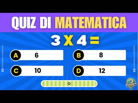 QUIZ di MATEMATICA ➗✖️ | 🧠 Livello Facile, Medio, Difficile