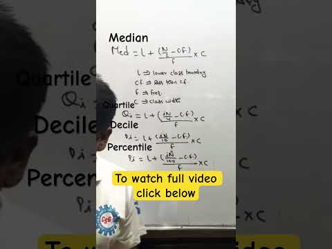 Formula of Median Quartile Decile Percentile for group data #statistics