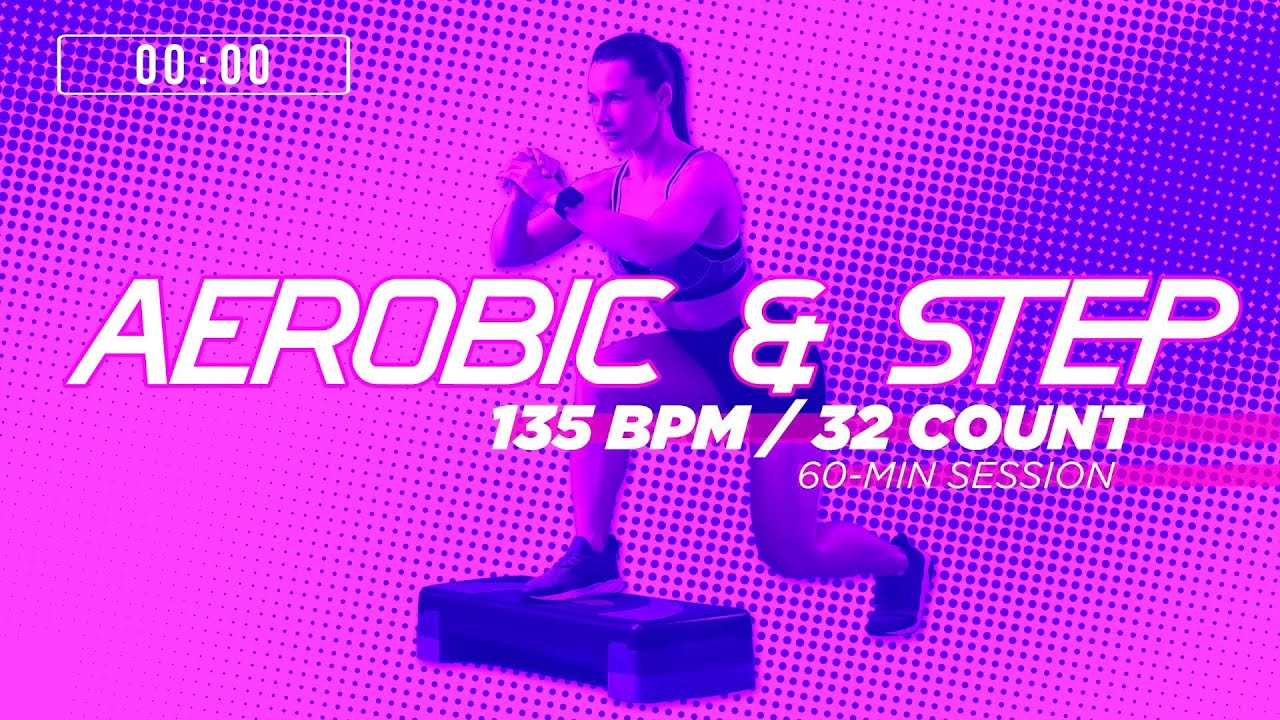 60-Min Aerobic & Step Workout Music 🎶 at 135 BPM