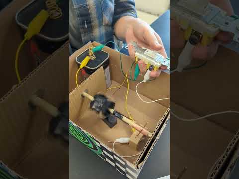 Homemade DIY Electric Motor - high school physics