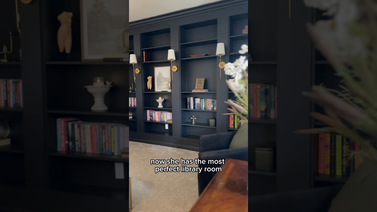DIY IKEA Hack: Stylish Library Wall 📚