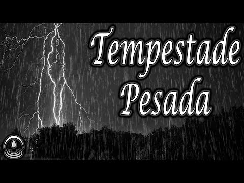 TEMPESTADE PESADA⚡Barulho de CHUVA PESADA com TROVÕES para Dormir e Relaxar 💤