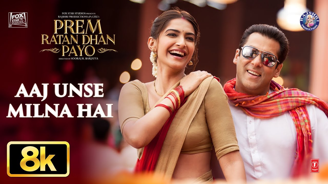 Aaj Unse Milna Hai 8K Video | Prem Ratan Dhan Payo