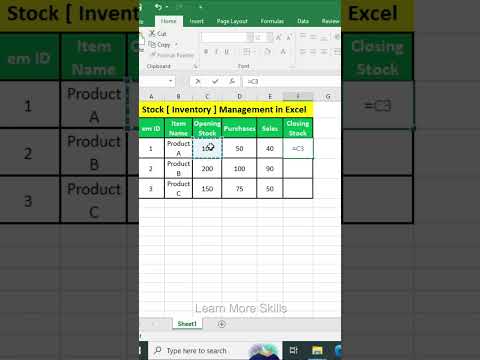 Stock [ Inventory ] Management in Excel #InventoryManagement #StockTracking #StockManagement #excel