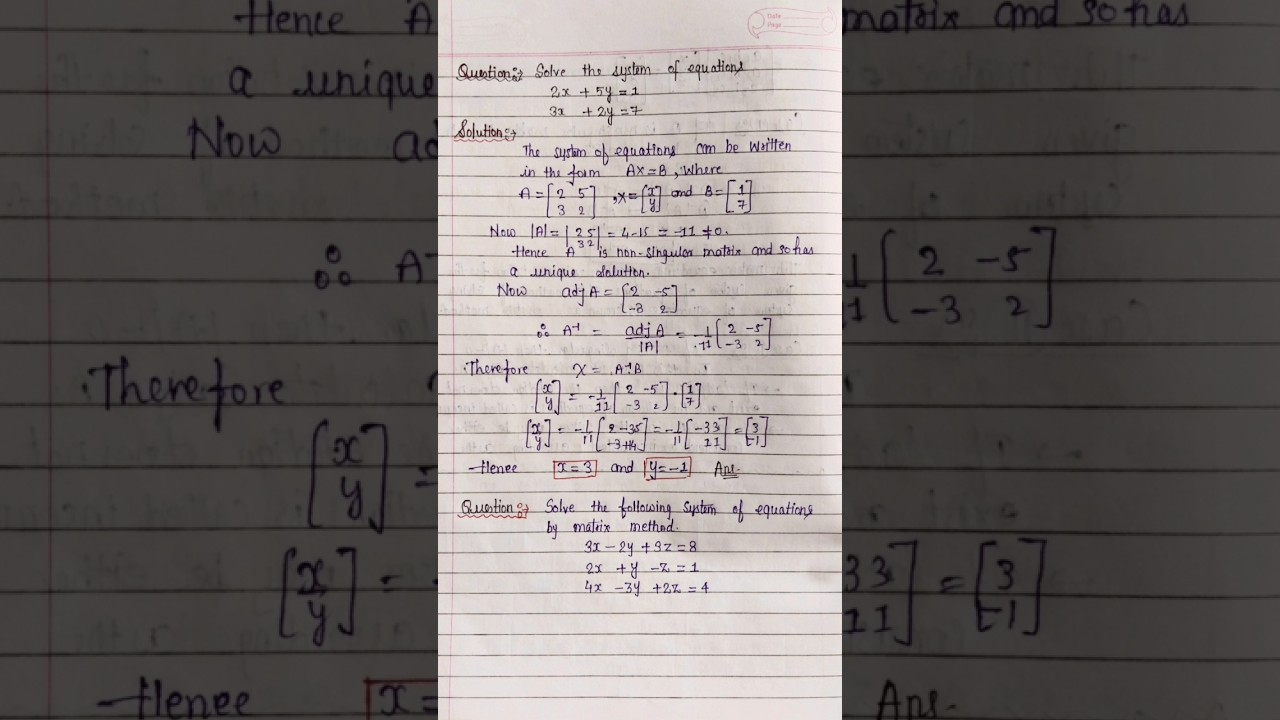 Solve Systems of Equations Easily Using the Matrix Method ๐งฎ