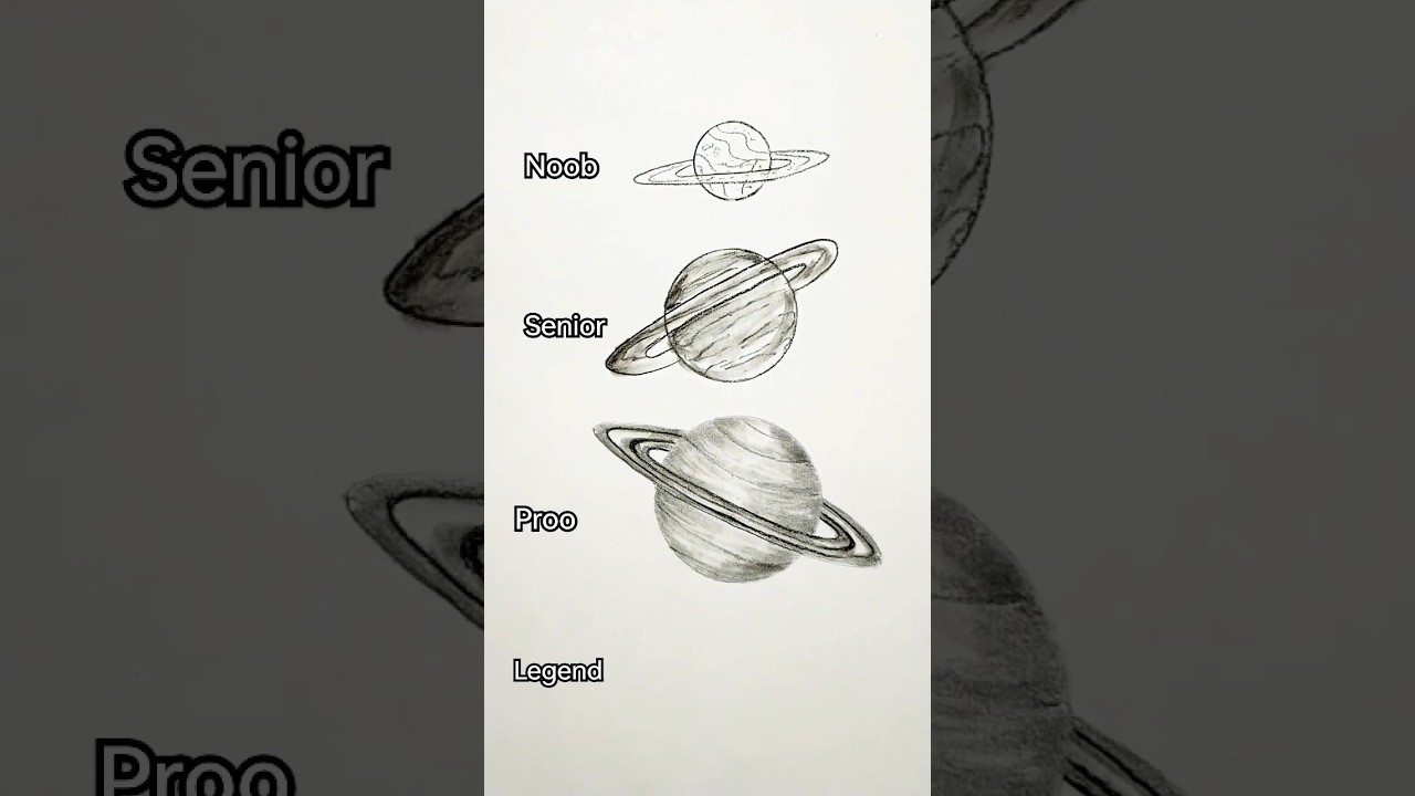 How to Draw Saturn Planet 🎨