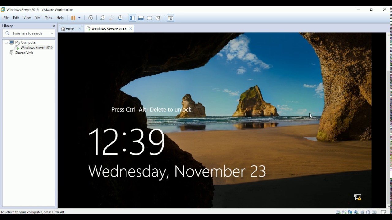 Install Windows Server 2016 on VMware Workstation