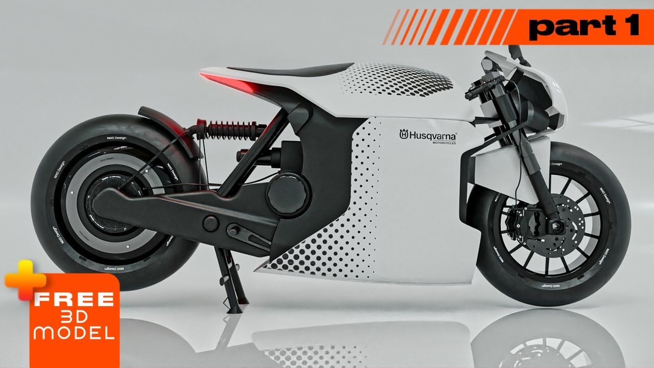 Husqvarna Motorcycle Creation in Rhino 7 + Free Model 🚲