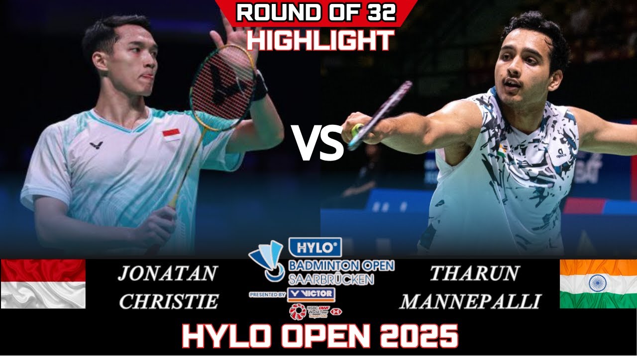 Epic Showdown! Jonatan Christie vs Tharun Mannepalli | HYLO Open 2025 Badminton Highlights 🏸