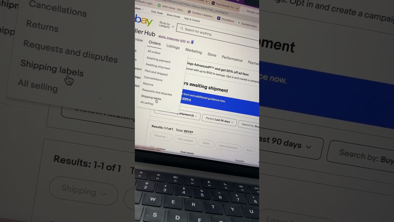 Reprint eBay Shipping Label Easily 📦