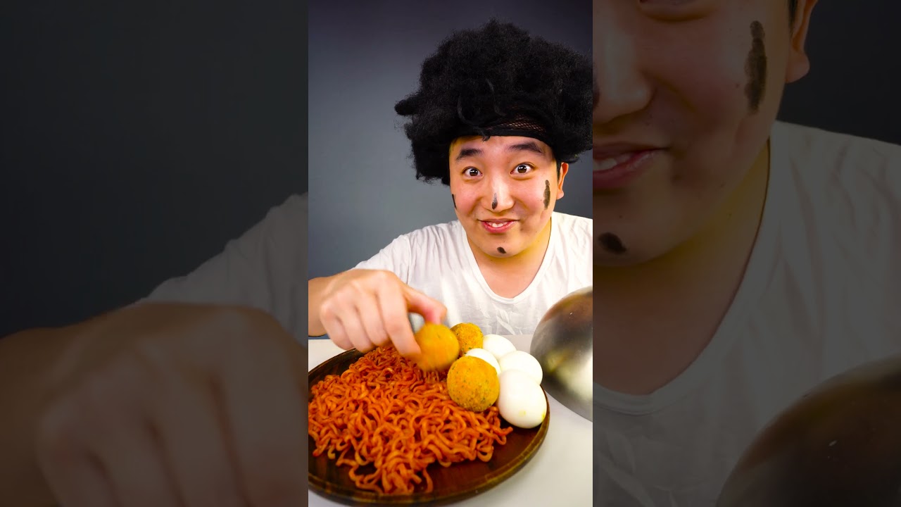 Spicy Fire Noodles & Cheese Balls Mukbang 🍜
