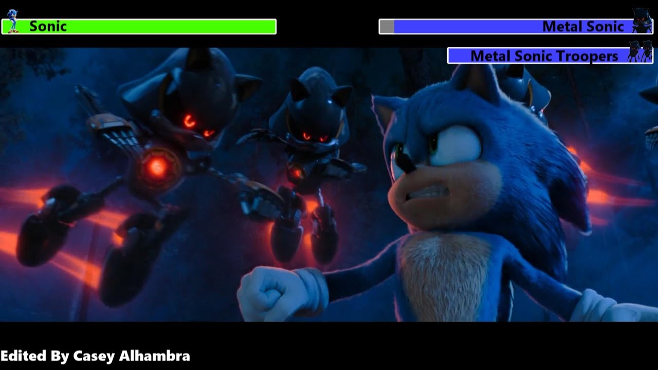 Sonic the Hedgehog 3 (2024) Post-Credits Scene with healthbars