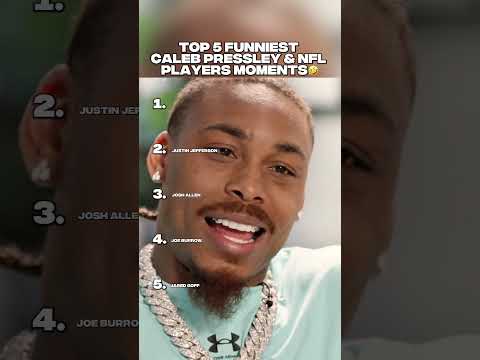 TOP 5 FUNNIEST CALEB PRESSLEY & NFL PLAYERS MOMENTS🤣 #nfl #nflfootball