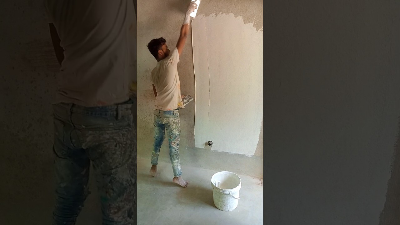 Wall putty.. putty work apply 1st code after paint #shorts #viral #painting #puttywork