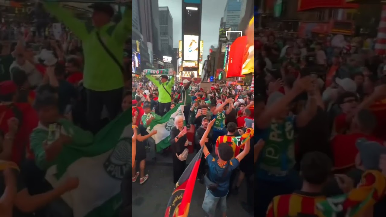 ES TUNIS FANS TAKE OVER NEW YORK 🇹🇳 #football #soccer #shorts