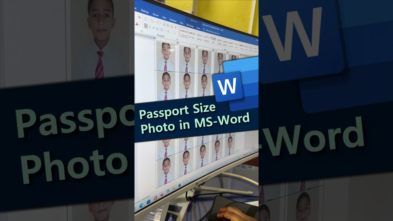 📷Create Passport Photo in Word | MS-Word Tutorial #shorts #ytviral #mswordtutorial