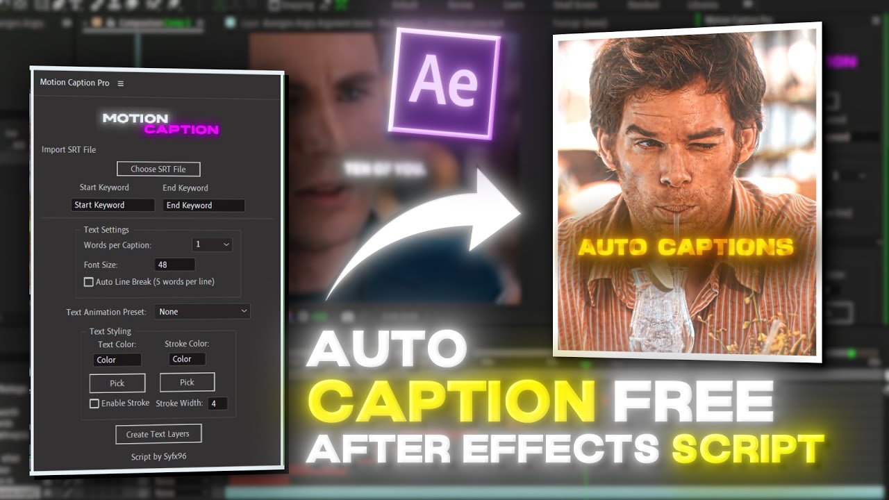 Auto Captions for Edits in After Effects 🎥