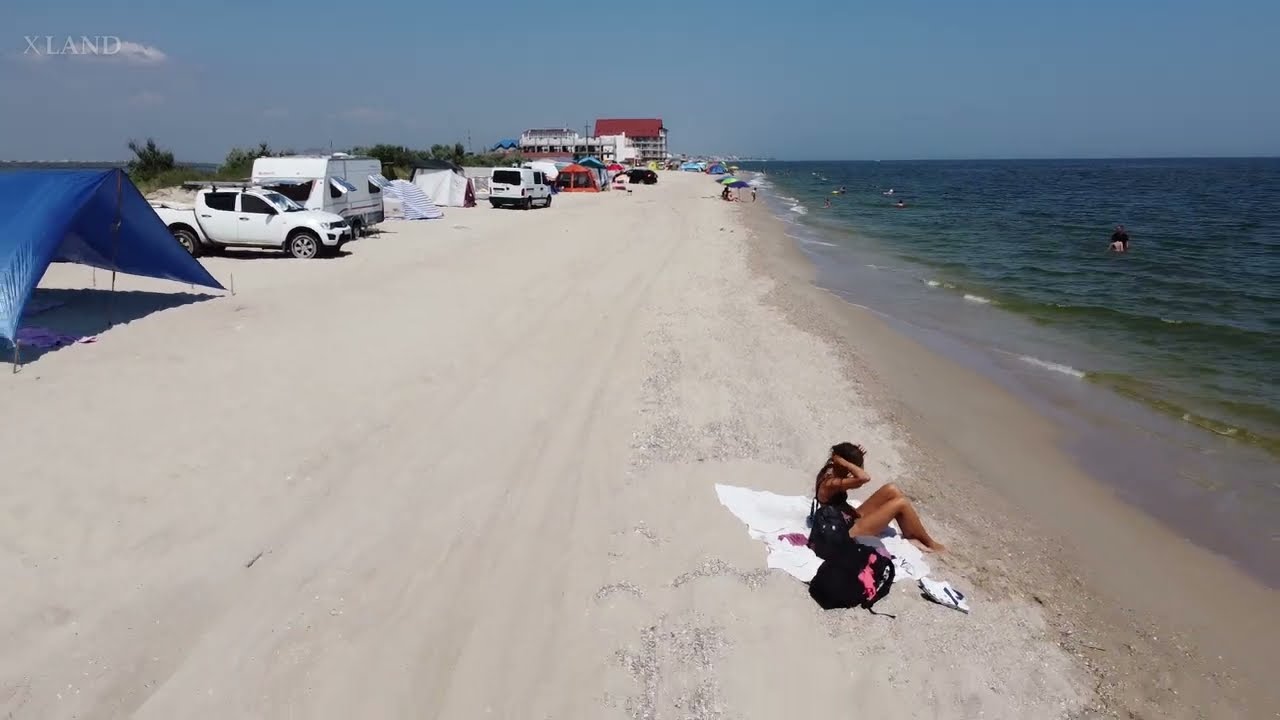 Будакская коса: дрон-полет над Черным морем 🌅