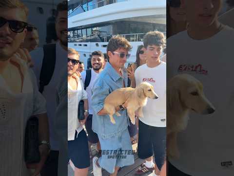 Charles Leclerc arriving in Monaco