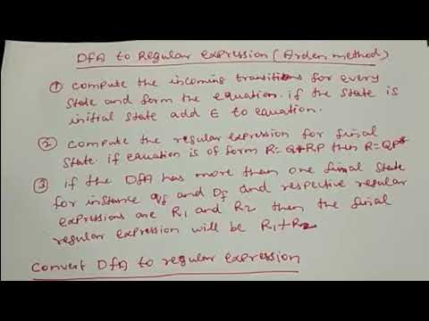 DFA to Regex & Arden's Theorem | Computation Theory