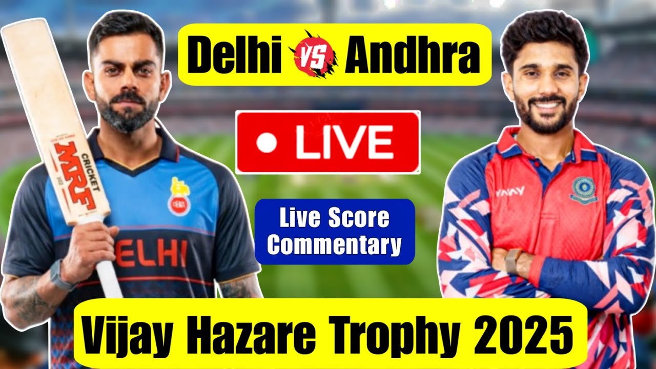 Delhi vs Andhra Live: Kohli Batting | Vijay Hazare 2025