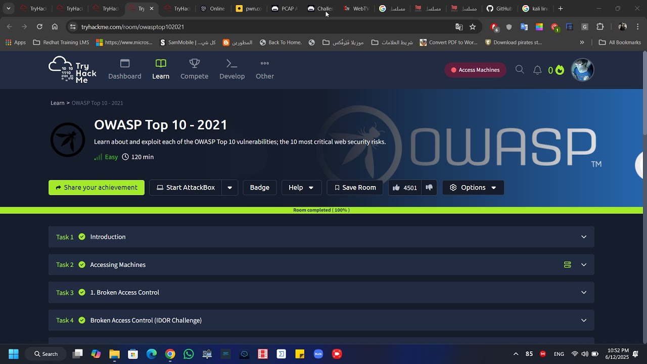 TryHackMe OWASP Top 10 2021 Part 1 بالعربي