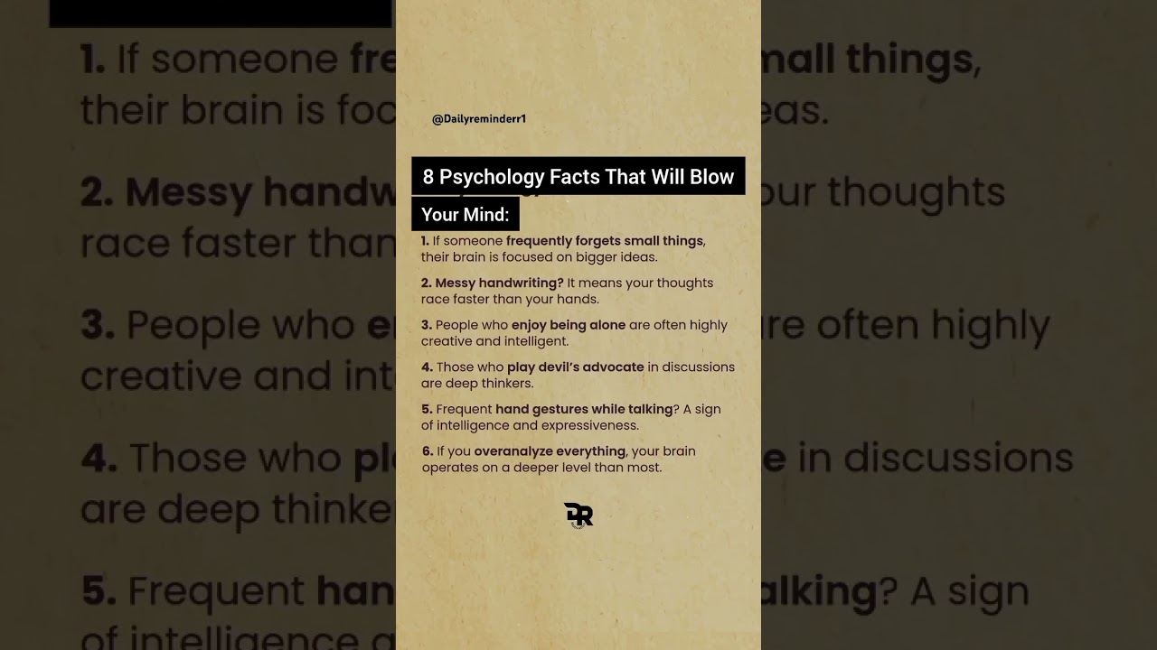 8 Mind-Blowing Psychology Facts 🧠