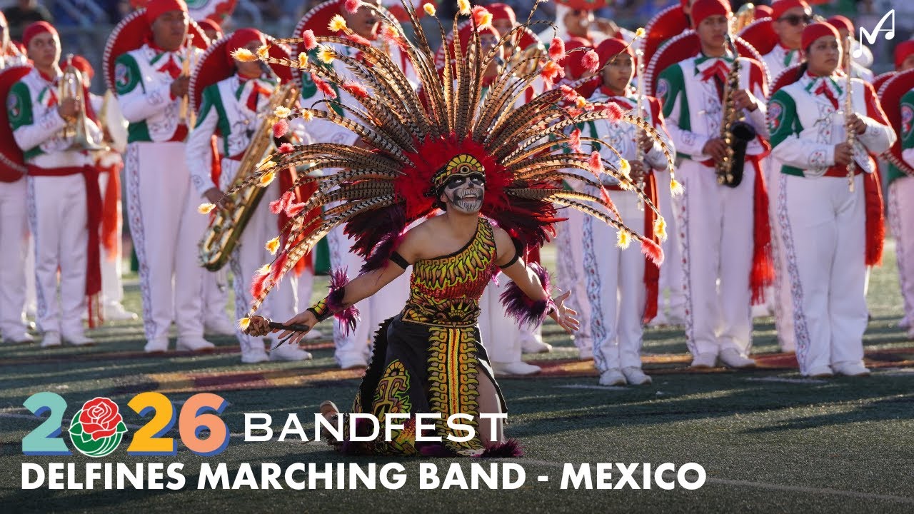 Delfines Marching Band at 2026 Bandfest 🇲🇽