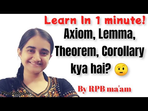 #shorts What is Axiom, Lemma, Theorem & Corollary ? || Explained  #shorts #mathematics
