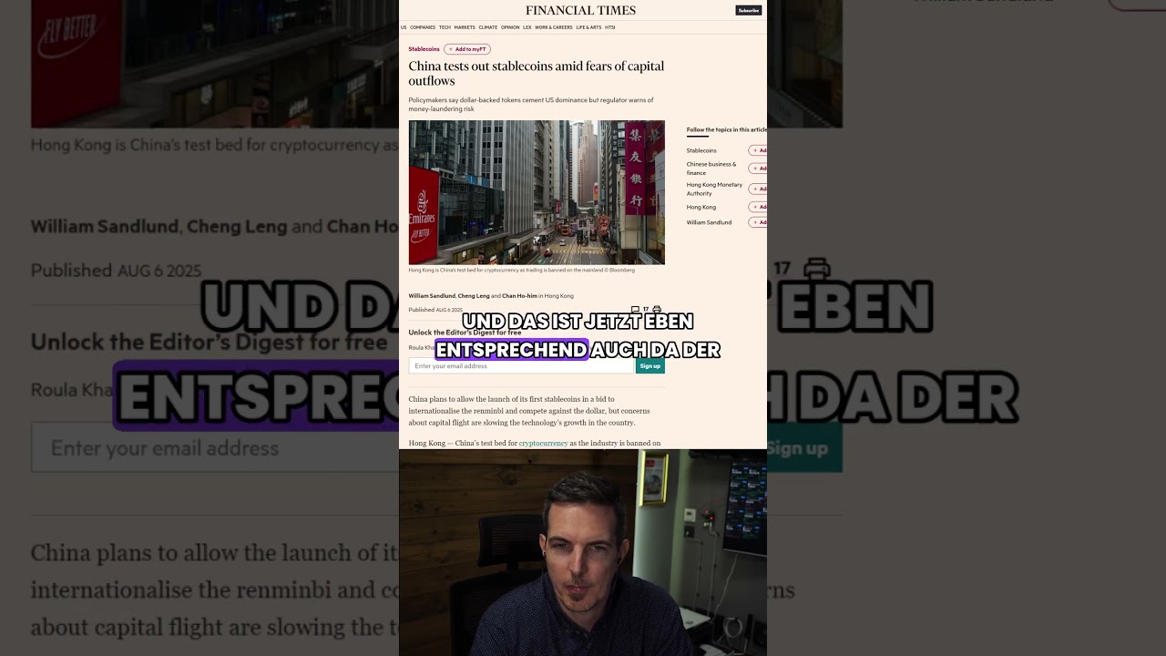 China startet eigenen Stablecoin – Was bedeutet das für Krypto-Investoren? 🚀