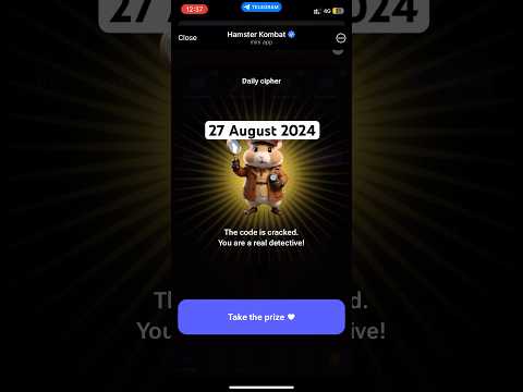 Hamster Kombat 27 August Daily Cipher Code