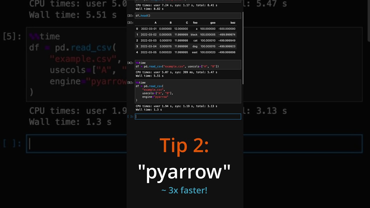 Pandas Tips: Fast CSV Loading π