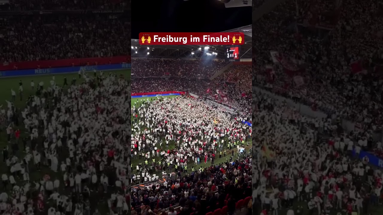 🔴👏 SC Freiburg im Finale der Europa League! Platzsturm & Fangesänge nach Finaleinzug gegen Braga