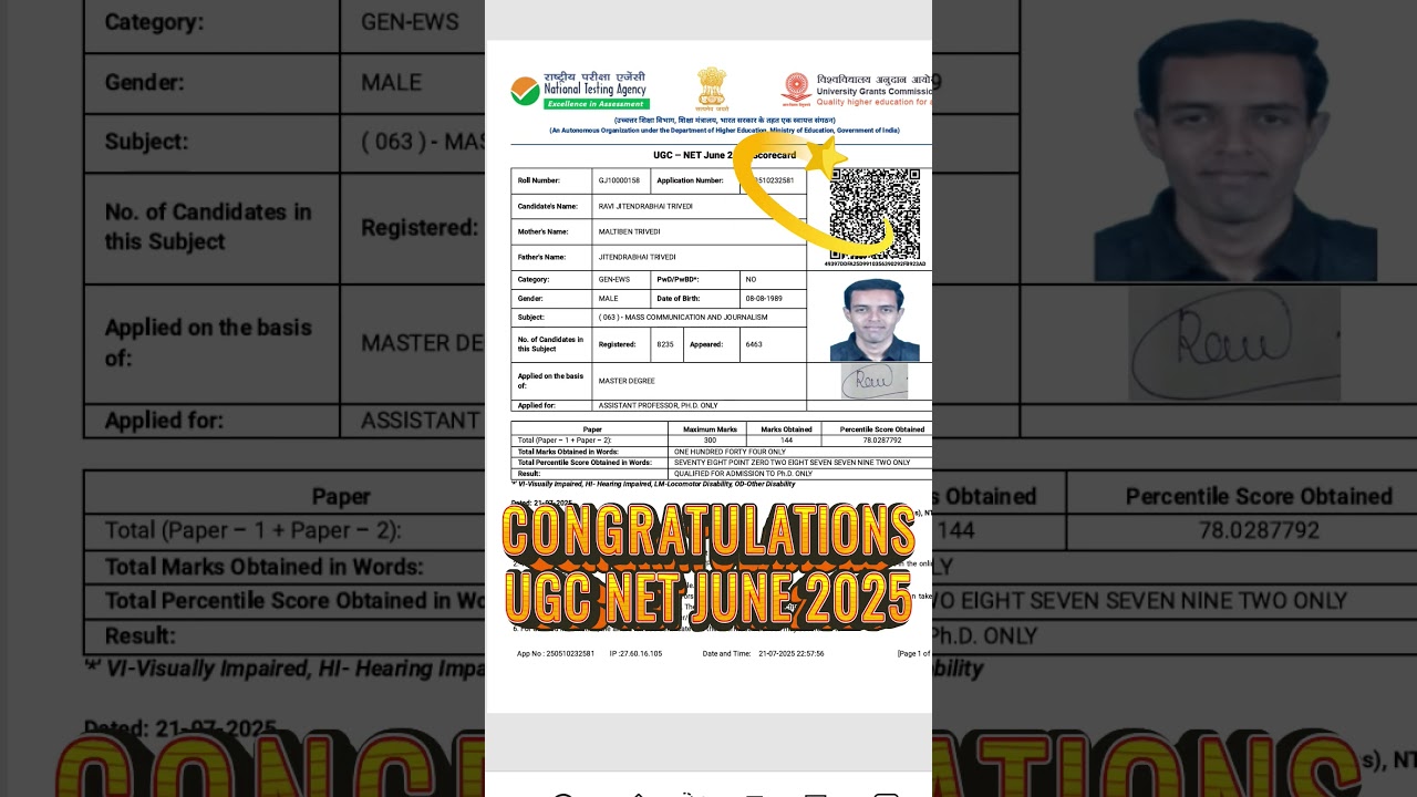 UGC NET June 2025 Result & Cutoff | Study Bharat Shine⭐