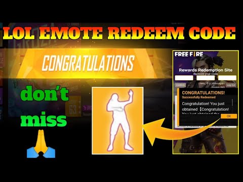 LOL EMOTE REDEEM CODE FREE FIRE TODAY 😱 |TODAY REDEEM CODE | FREE FIRE REDEEM CODE TODAY | LOL EMOTE
