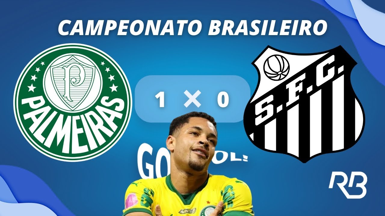 Gol de Vitor Roque garante vitória do Palmeiras contra o Santos ⚽