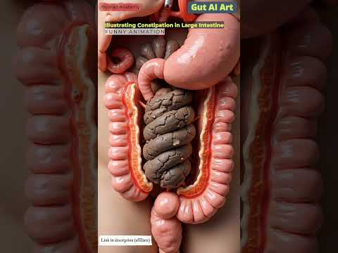Illustration of Constipation Animation | Gut AI Art | 07