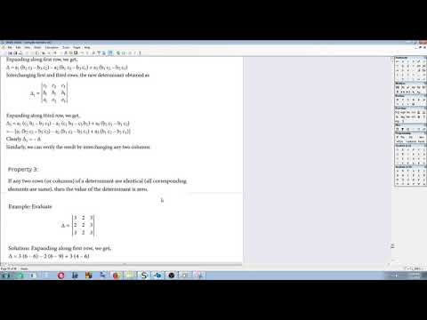 Engineering Mathematics On The Go - 15  - Determinants -  Properties of  Determinants