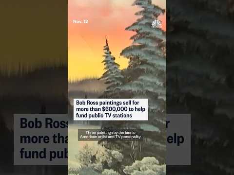 Bob Ross Paintings Fetch Over $600,000 to Support Public TV 🎨
