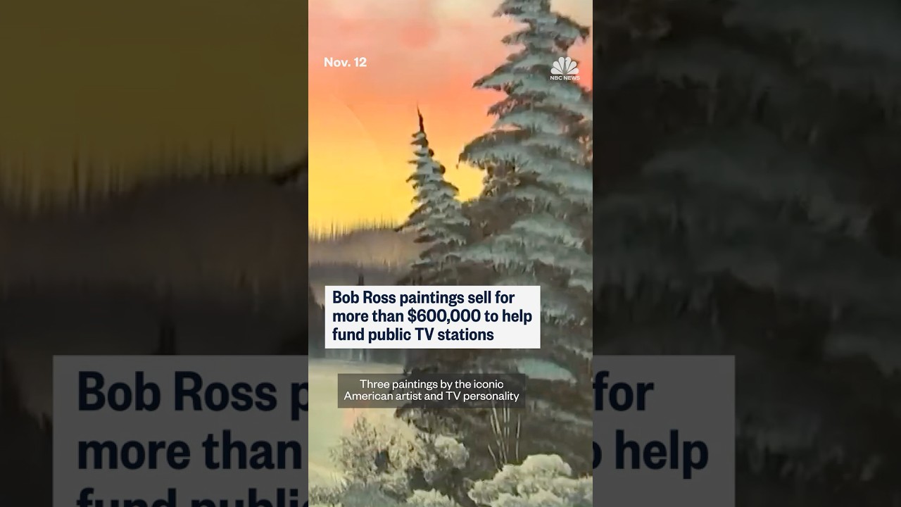 Bob Ross Paintings Fetch Over $600,000 to Support Public TV 🎨