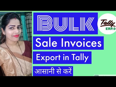 How to Export All sales invoice at once in PDF file from tally erp9