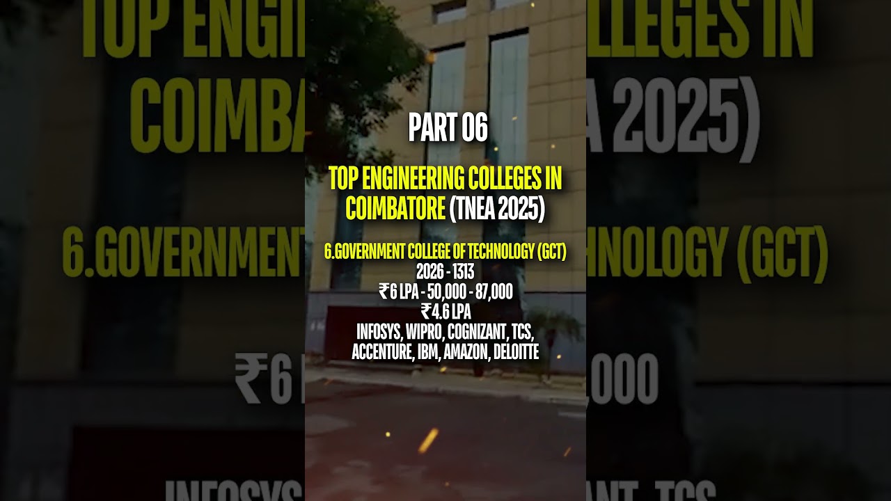 Top Engineering Colleges in Coimbatore | TNEA Details & Campus Tour