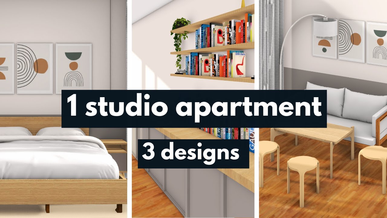 How to design a studio apartment in 3 ways