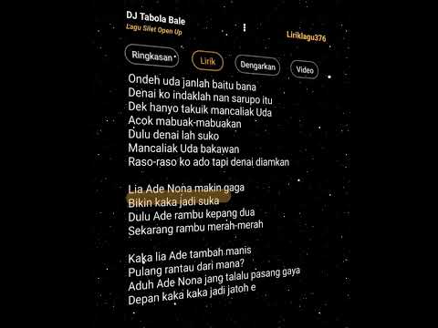 DJ  Tabola Bale || Lagu Silet Open Up #lirikvideo #lirik #liriklagu #lirikmusik #fyp
