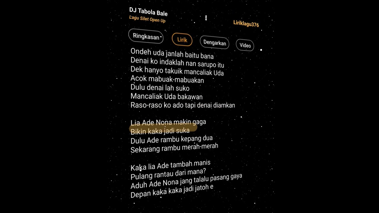 DJ Tabola Bale - Lagu Silet Open Up (Lirik Video)