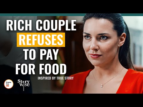 Rich Couple Refuses To Pay For Food | @DramatizeMe.Special