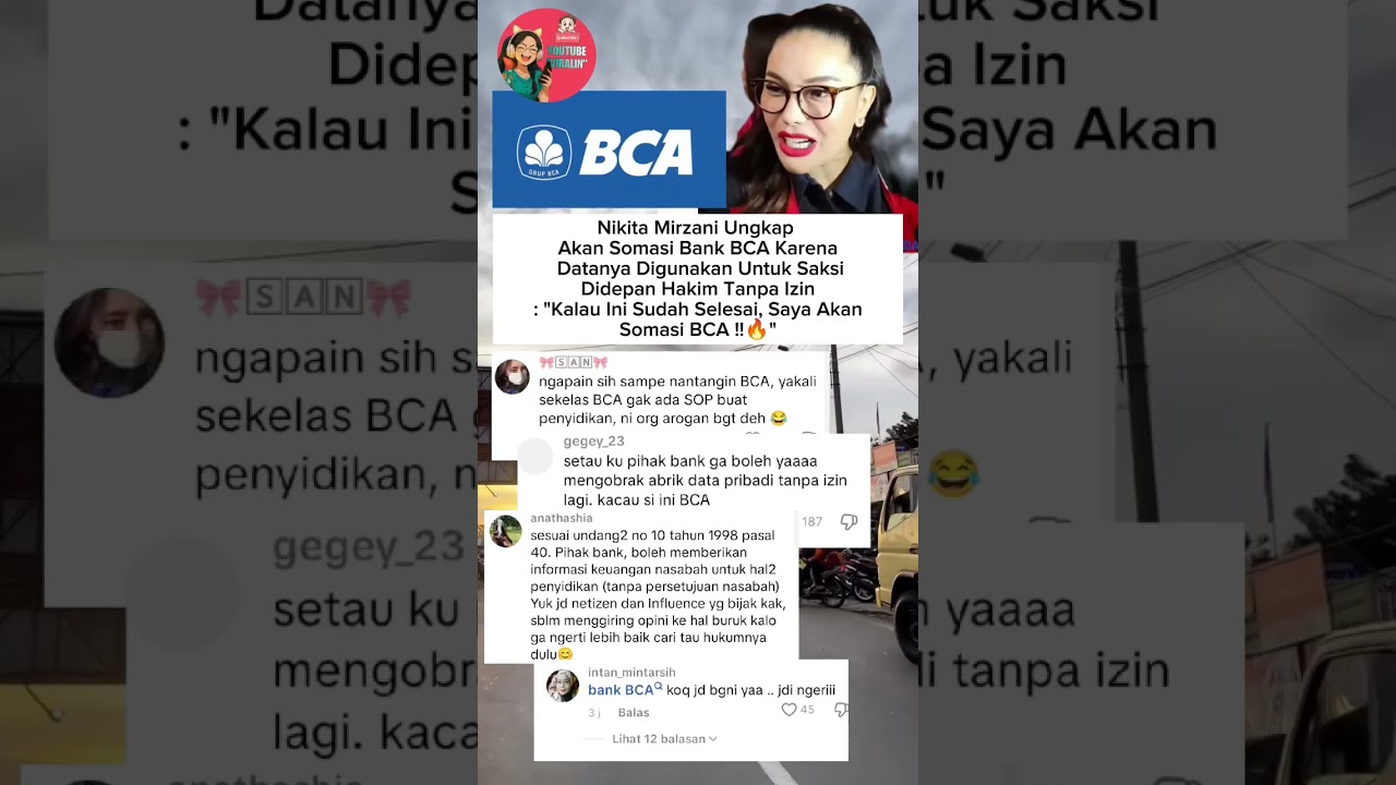 Nikita Mirzani Tegaskan Somasl Bank BCA 💳