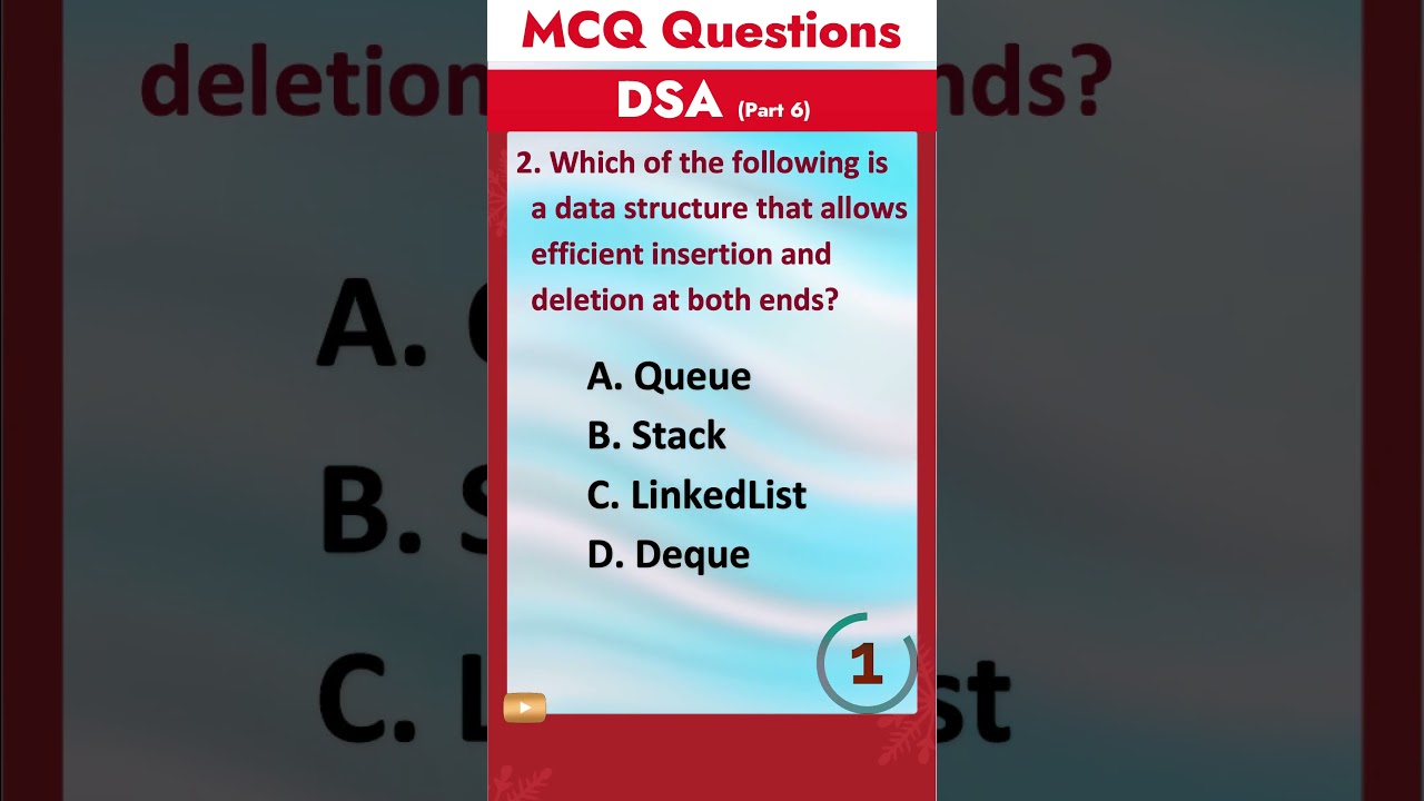 Part 6: MCQ on Data Structures & Algorithms 📊