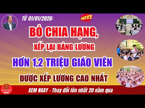 💥 Từ 2026: Bỏ Chia hạng, Xếp lại Bảng Lương cho 1,2 triệu giáo viên – Thay đổi lớn nhất 20 năm qua