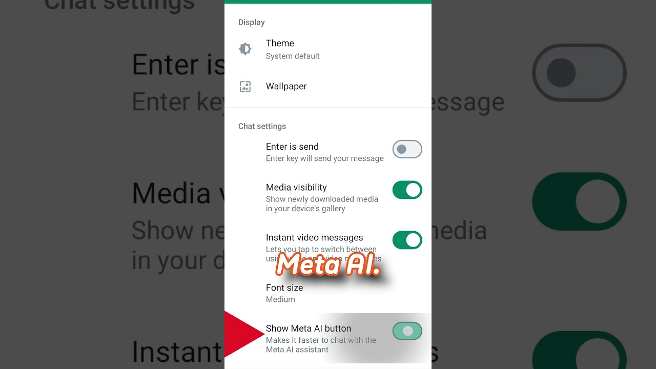 Disable Meta AI in WhatsApp 📱